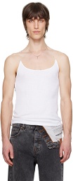 Y/Project White Invisible Strap Tank Top