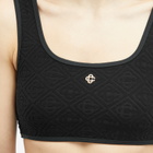 Casablanca Women's Textured Bralette Top in Black