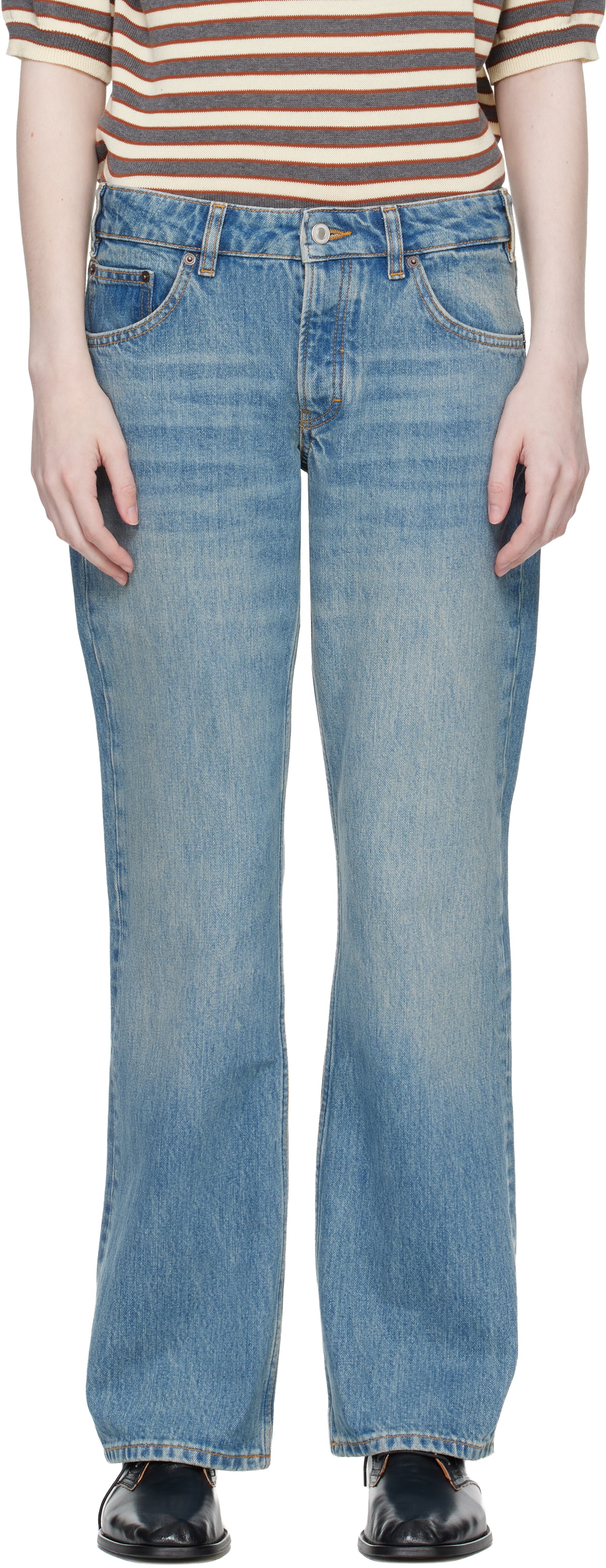 JEANERICA Blue Kyoto Droit Jeans