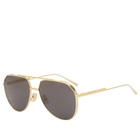 Bottega Veneta Eyewear Bottega Veneta BV1465S Sunglasses in Gold/Grey 