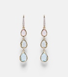 Mateo 14kt gold (585/1000) drop earrings with gemstones