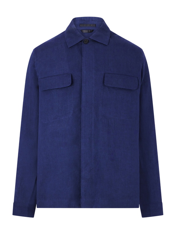 Photo: Sunspel - Linen Overshirt - Blue
