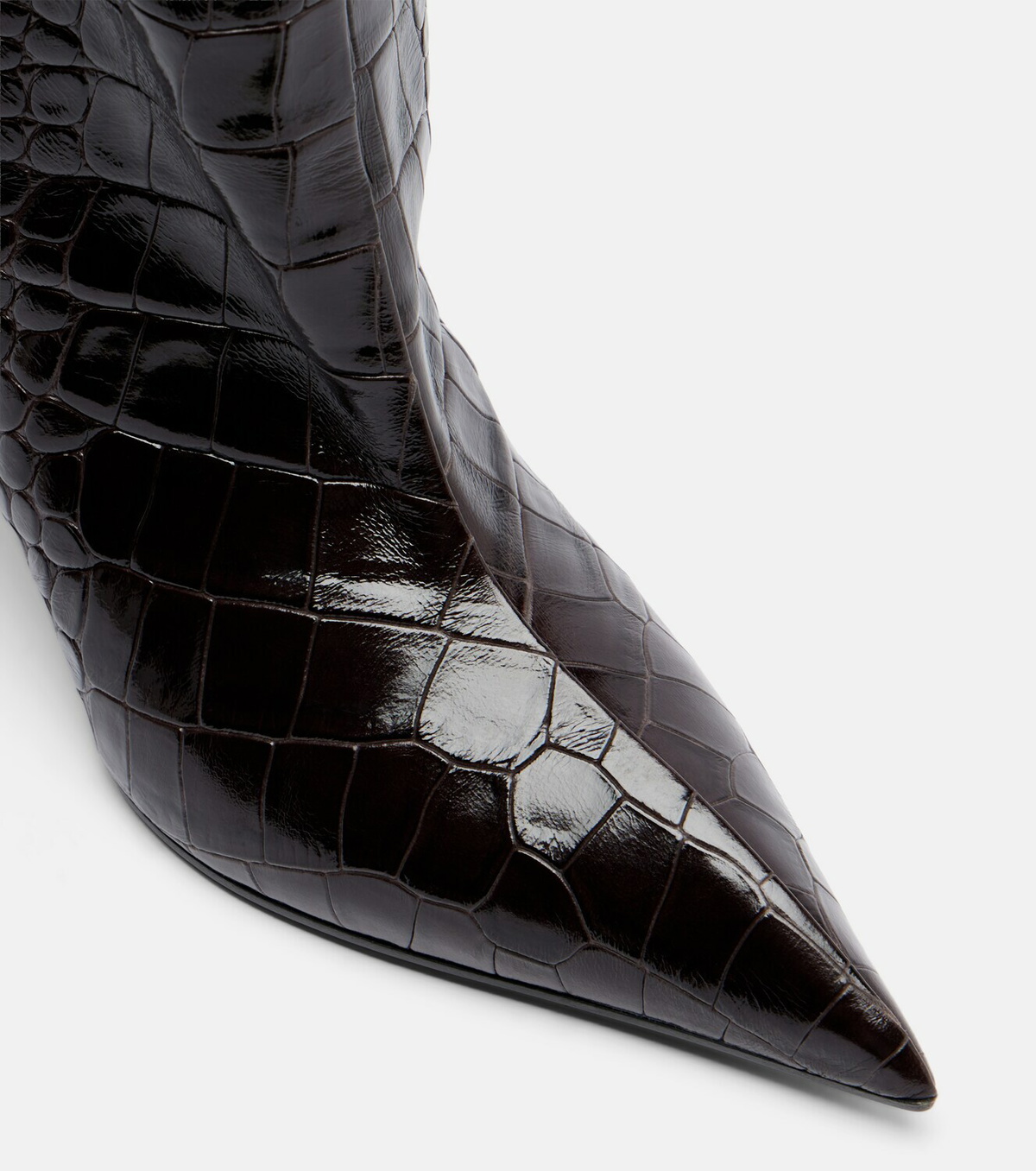 The Attico Lea croc-effect leather knee-high boots
