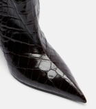The Attico Lea croc-effect leather knee-high boots
