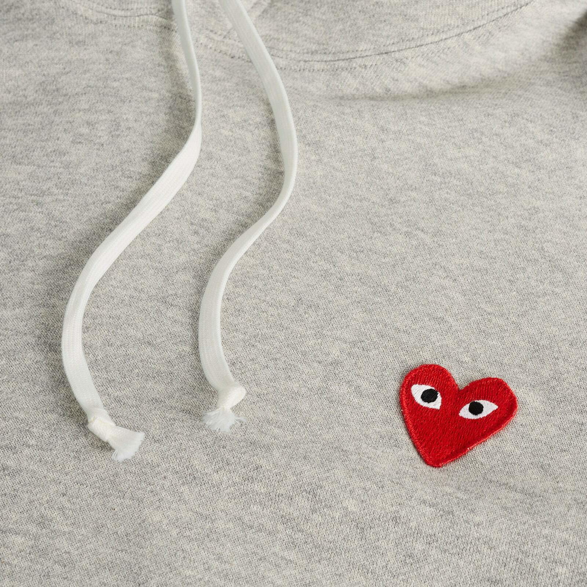 Comme des Garçons Play U Sweatshirt Red Emblem Knit in Grey
