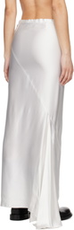 Ann Demeulemeester White Eveline Long Bias Maxi Skirt