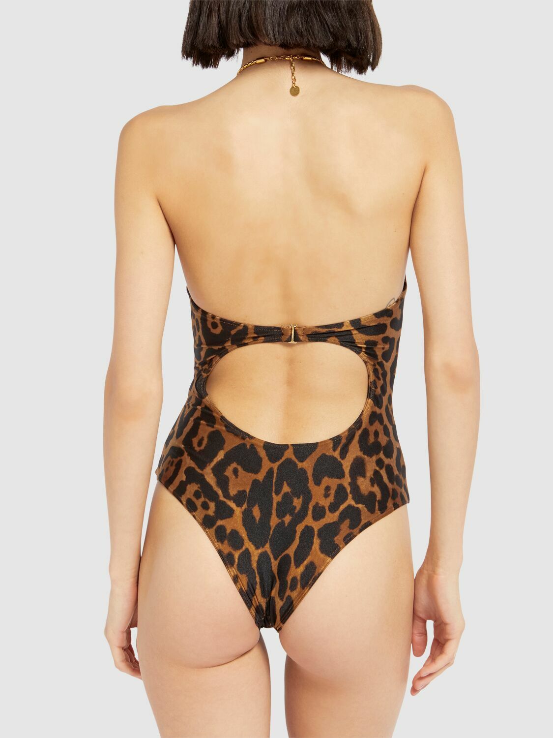 TOM FORD Leopard Print Jersey One Piece Swimsuit