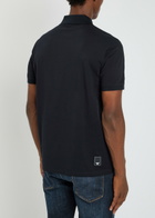 Emporio Armani Half-zip Cotton Polo Shirt Navy