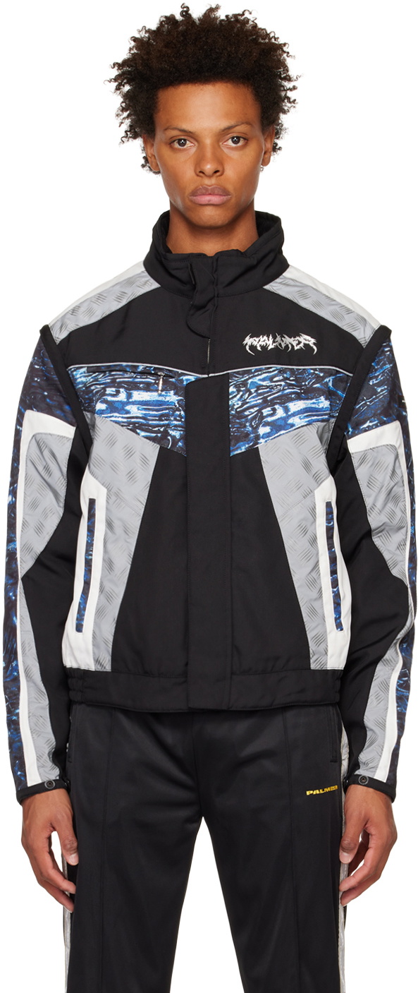PALMER Black & Blue Paneled Jacket