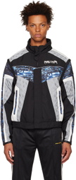 PALMER Black & Blue Paneled Jacket