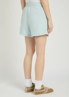 Anine Bing Kam Logo-embroidered Cotton Shorts Light Blue