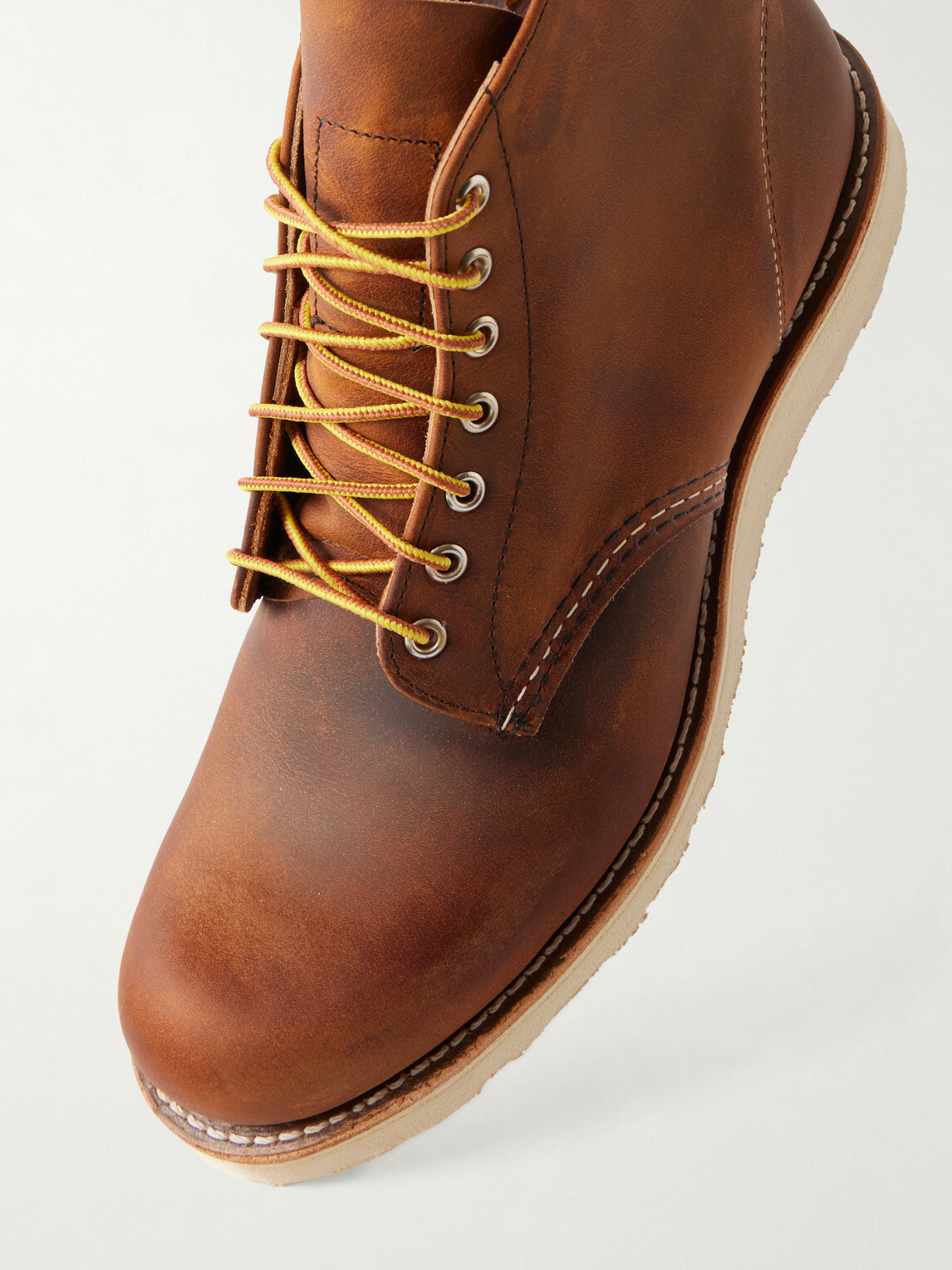 Red Wing Shoes - 9111 Distressed Leather Lace-Up Boots - Brown