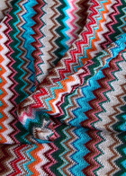 Missoni Zigzag-intarsia Fine-knit Scarf - Blue - One Size