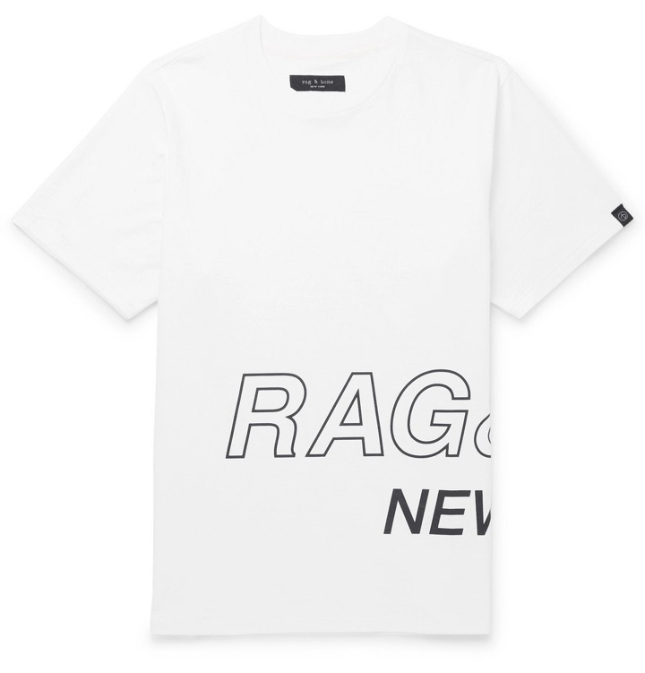 Photo: rag & bone - Logo-Print Cotton-Jersey T-Shirt - White