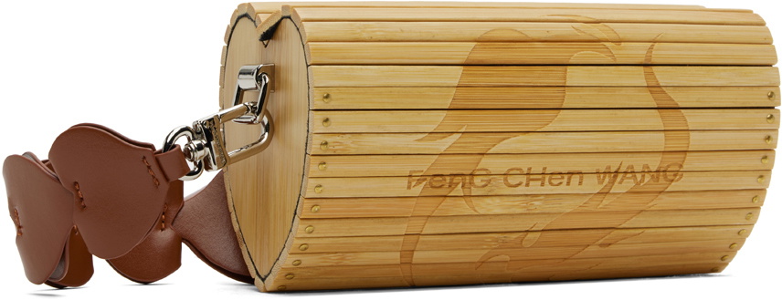 Feng Chen Wang Beige Heart Shaped Bamboo Bag