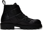 Bottega Veneta Black Strut Grid Boots