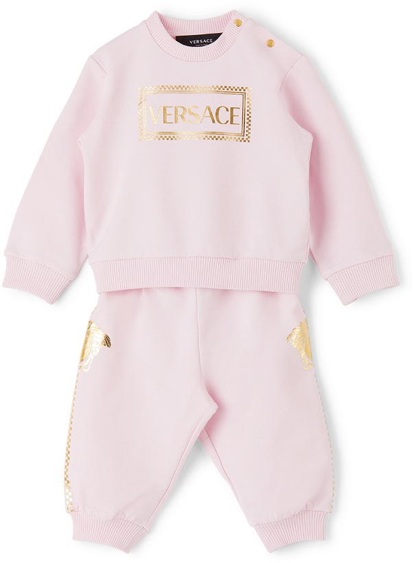 Photo: Versace Baby Pink Logo Tracksuit Set