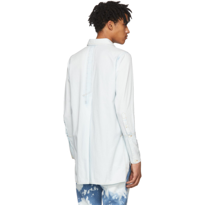 Wheir Bobson Blue Denim Long Shirt
