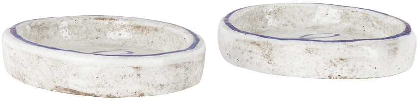 Rami Kim Studio White & Blue Bow Jewelry Dish Set