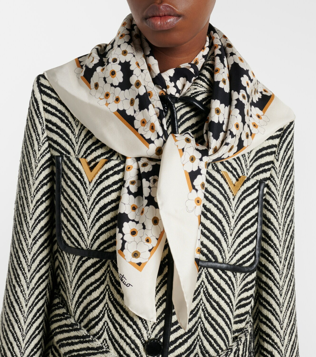 Valentino Floral silk scarf