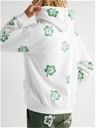 Sorry In Advance - Floral-Print Cotton-Jersey Hoodie - White
