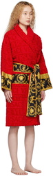 Versace Underwear Red 'I Heart Baroque' Robe