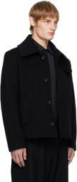 FORMA Black Wool Caban Jacket