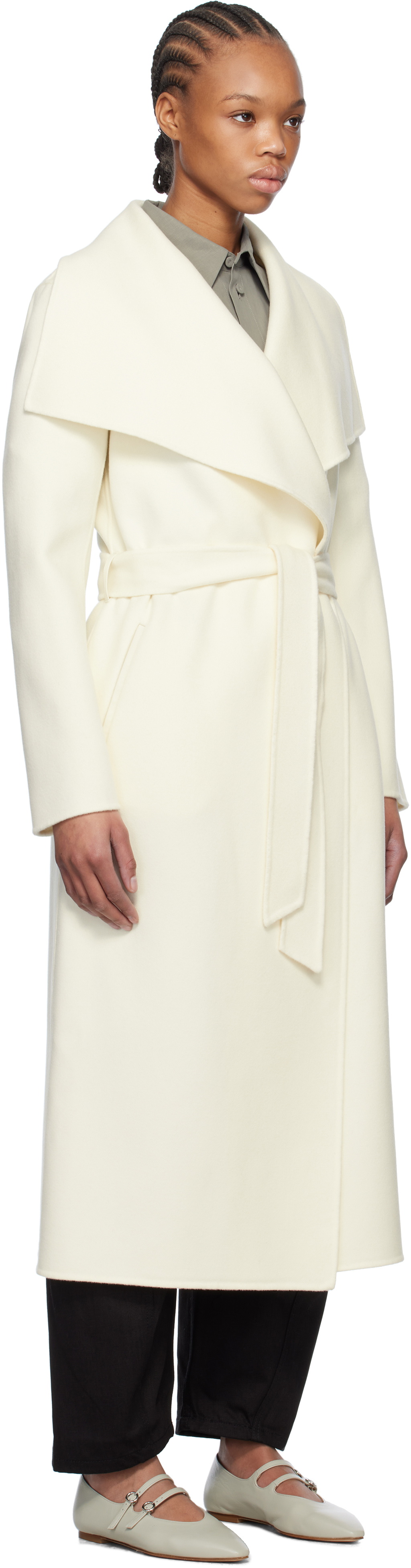 MACKAGE Off-White Mai-CN Double-Face Wool Wrap Coat