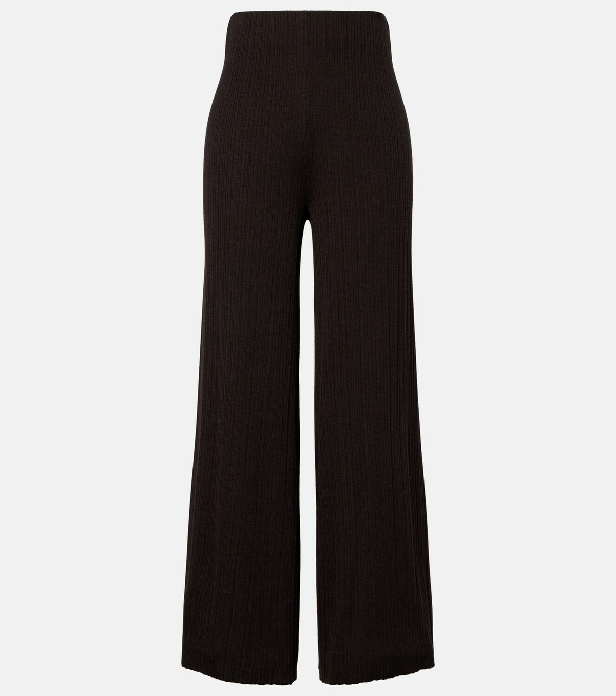 Agnona Cashmere, wool, and silk wide-leg pants