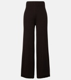 Agnona Cashmere, wool, and silk wide-leg pants
