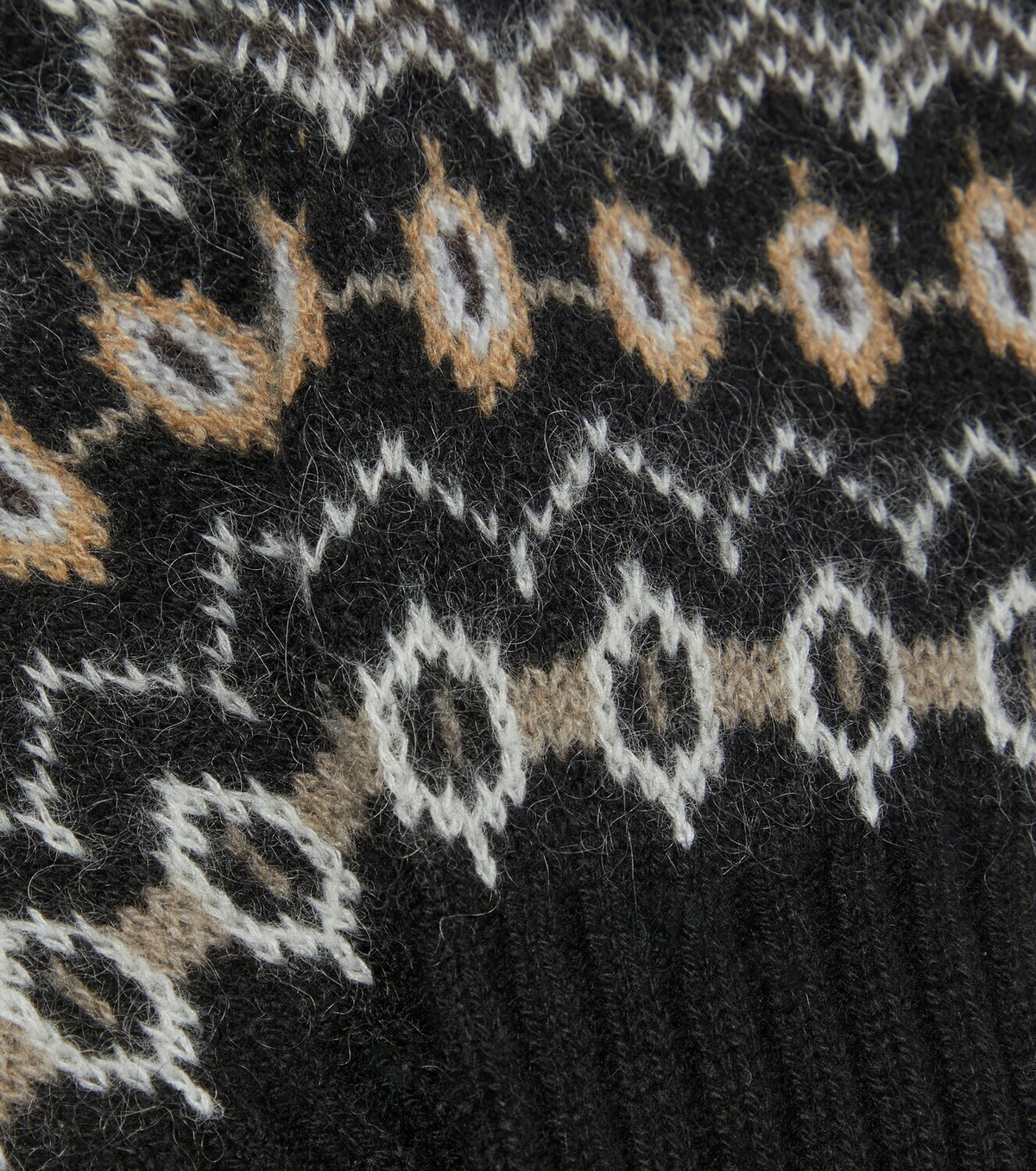 Khaite Vail intarsia cashmere-blend gloves