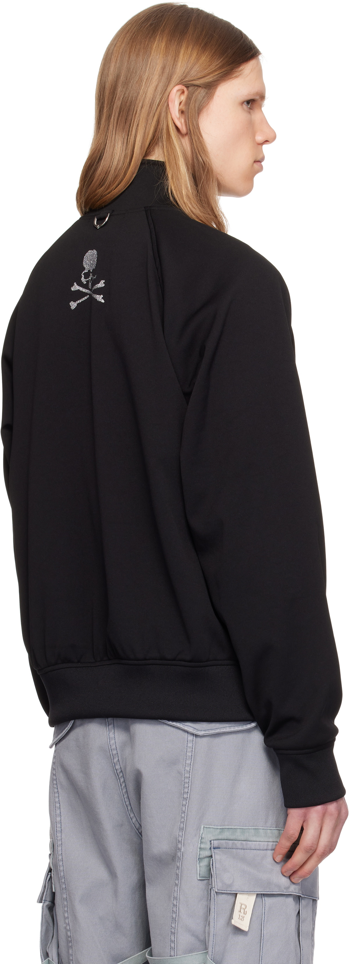 MASTERMIND WORLD Black Jersey Bomber Jacket