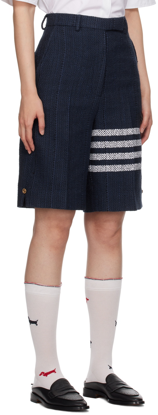 Thom Browne Navy 4-Bar Shorts