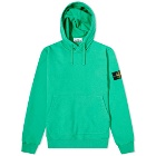 Stone Island Men's Garment Dyed Popover Hoody in Bright Green