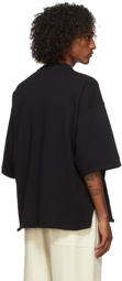 Jil Sander Black Boxy Short Sleeve Sweatshirt