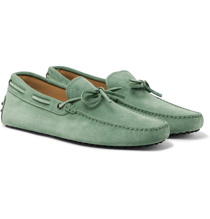 Photo: TOD'S - Gommino Suede Driving Shoes - Green