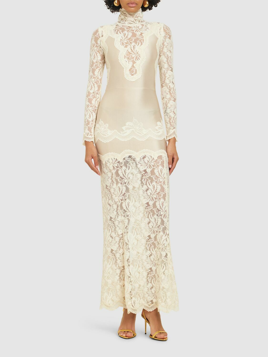 maxi white lace dress with sleeves Show Me Your Mumu Joelle Maxi Dress