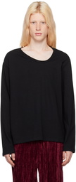 Séfr Black Uneven Long Sleeve T-Shirt