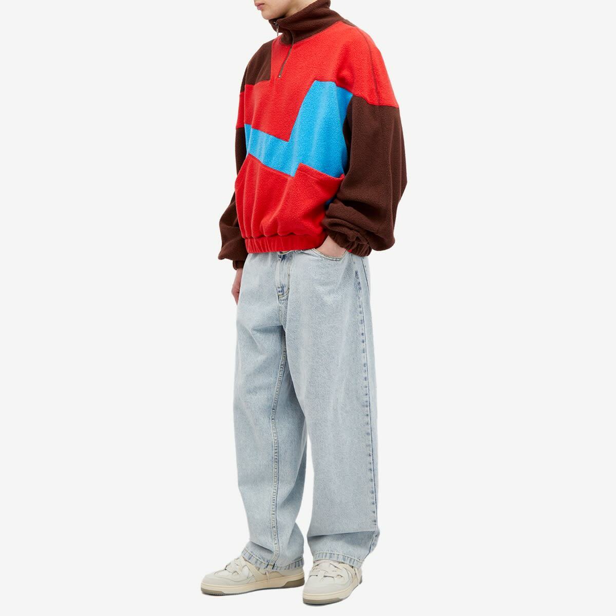 Members of the Rage Men's Fleece Pullover Jumper in Brown/Infrared/Turquoise