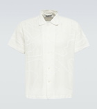 Bode - Embroidered cotton and silk shirt