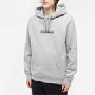 Napapijri Men's Box Logo Hoodie in Medium Grey Melange