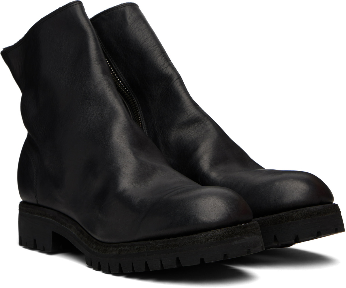 Guidi Black Side Zip Boots