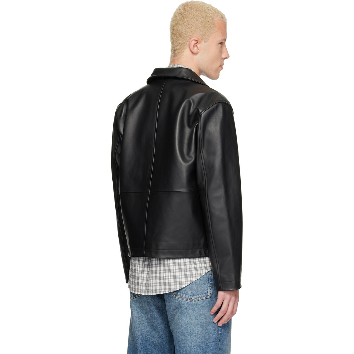 Sunflower Black Short Leather Jacket