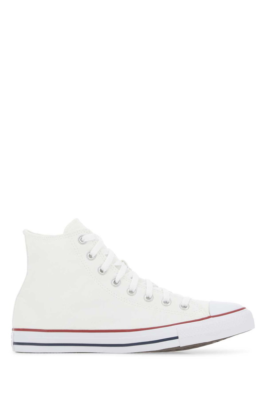 Photo: Converse White Canvas Chuck Taylor Hi Sneakers