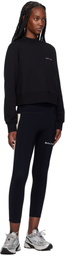 Palm Angels Black Classic Logo Fitted Sweatshirt