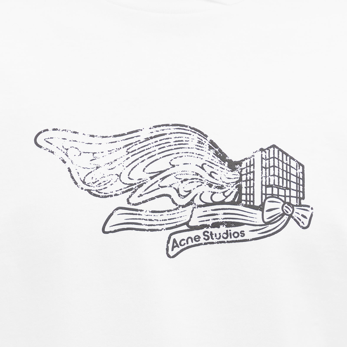 ★人気★【Acne Studios】EDDEN LOGO WINGS LONG SLEEVE T-SHIRT Acne Studios Men's Edden Logo Wings Long Sleeve T-Shirt in