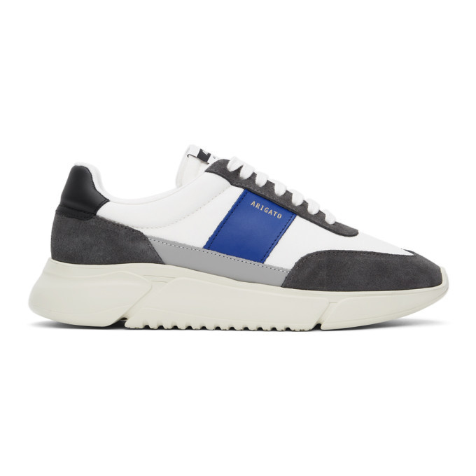 Photo: Axel Arigato SSENSE Exclusive White and Blue Genesis Vintage Sneakers