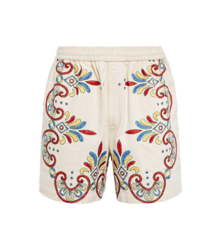 Photo: Bode - Carnival embroidered cotton shorts