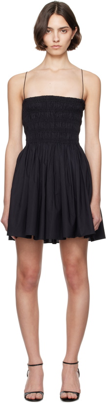 Photo: Matteau Black Shirred Bodice Minidress