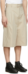 Rito Structure Beige Padded Half-Pant Shorts